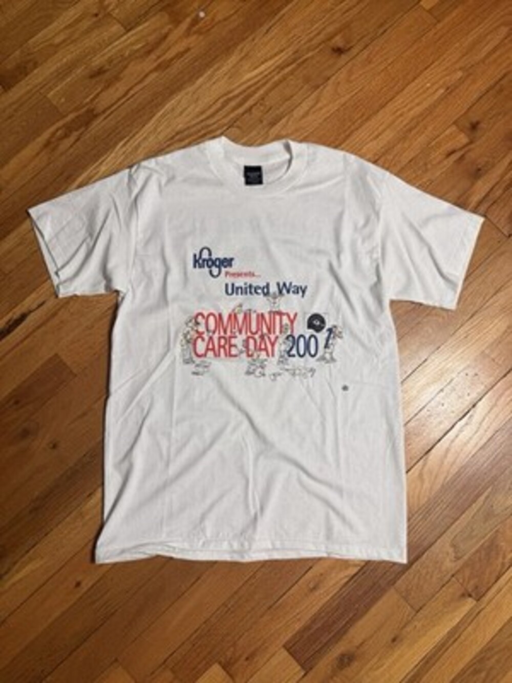 Vintage Kroger United Way Community Care Day 2001 Single Stitch Tee Size Large